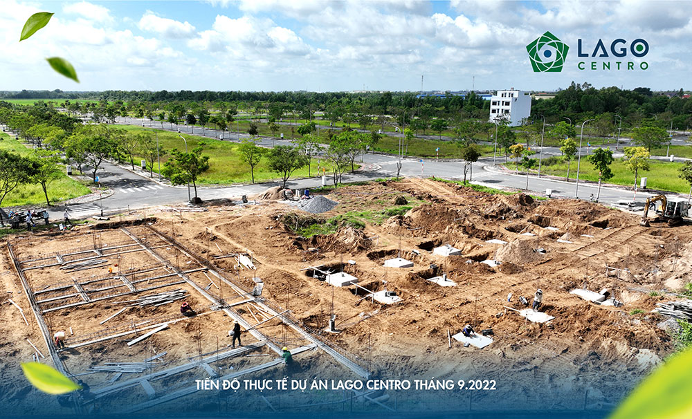 tiến độ hạ tầng trong tháng 09.2022 dự án Lago Centro